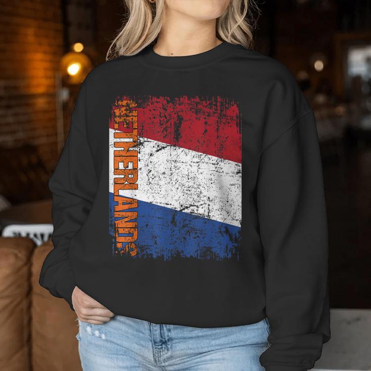 Netherlands Orange Flag Women's Children's Sweatshirt Frauen Lustige Geschenke