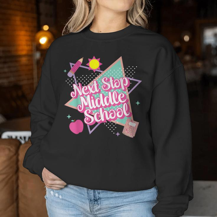 Next Stop Middle School Back To School Graduation Teacher Women Sweatshirt Unique Gifts