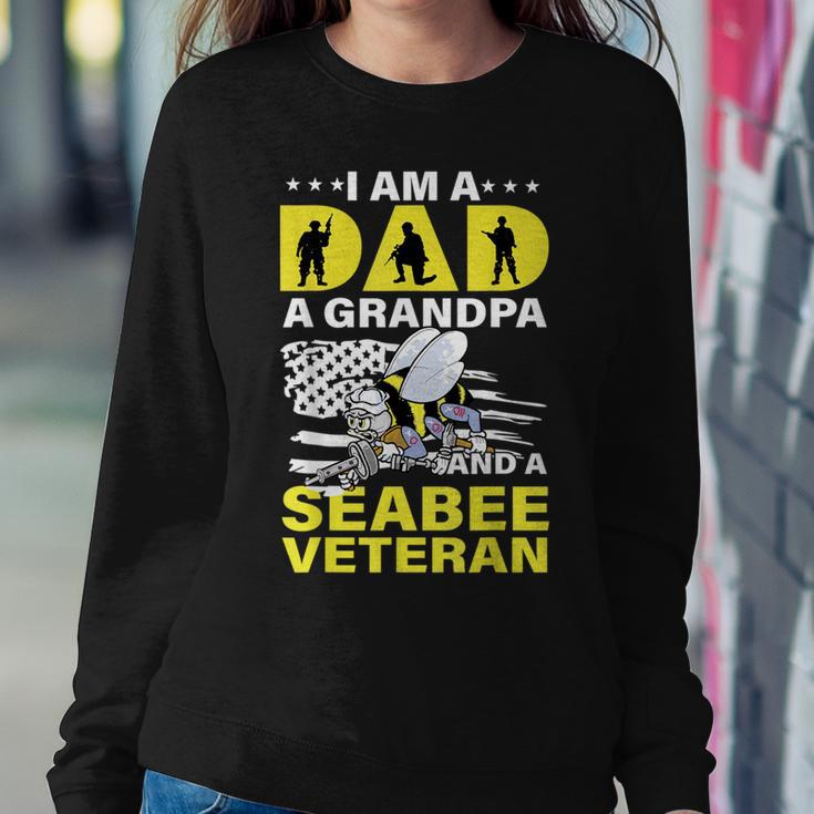 Nice Bee I Am Dad A Grandpa And A Seabee Veteran Women Sweatshirt Unique Gifts