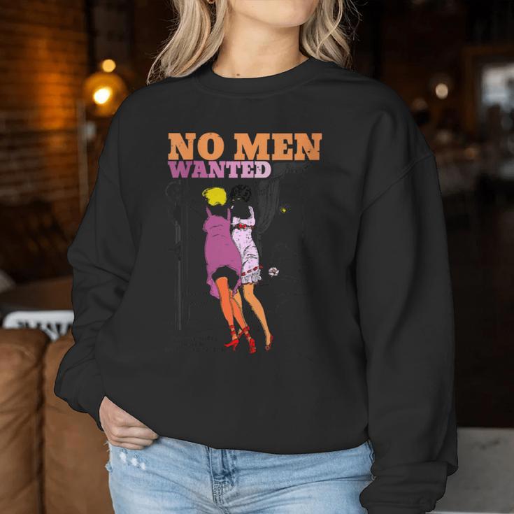 No Man Wanted Cute Lesbian Pride Retro Vintage Magzin Women Sweatshirt Unique Gifts