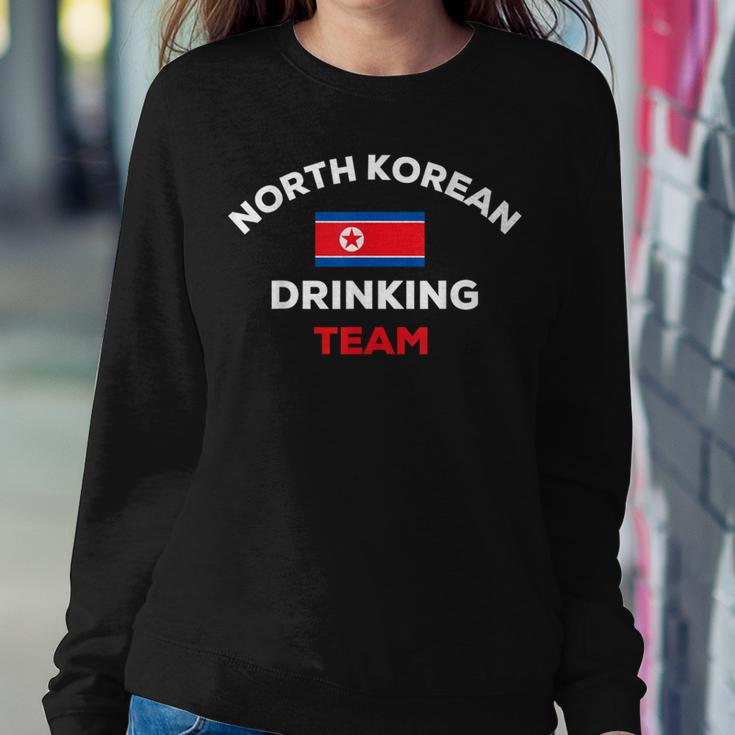 North Korea Flag Korean Beer Drinking Team Party Drunk Women Sweatshirt Unique Gifts