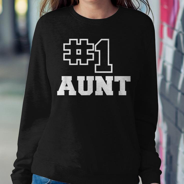 Number One Aunt No 1 Best Mama Auntie Women Sweatshirt Unique Gifts