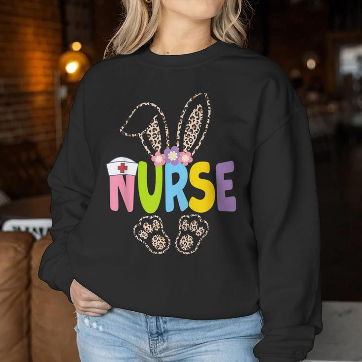 Nurse Bunny Leopard Easter Nurse Easter Nurse Life Bunny Women Sweatshirt Unique Gifts