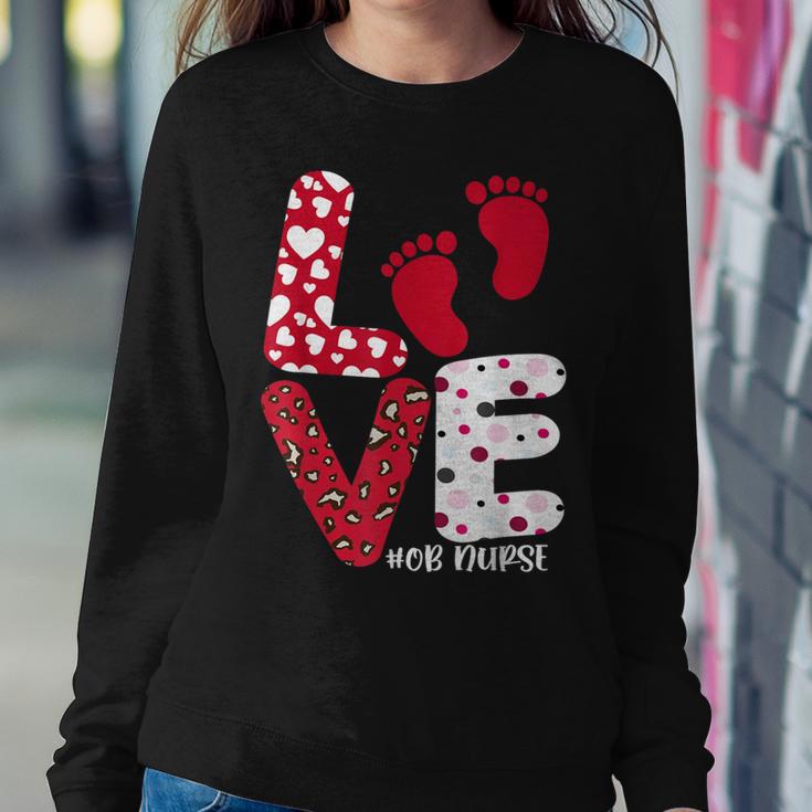 Ob Nurse Valentines Day Delivery Labor Nursing Lovers Women Sweatshirt Unique Gifts