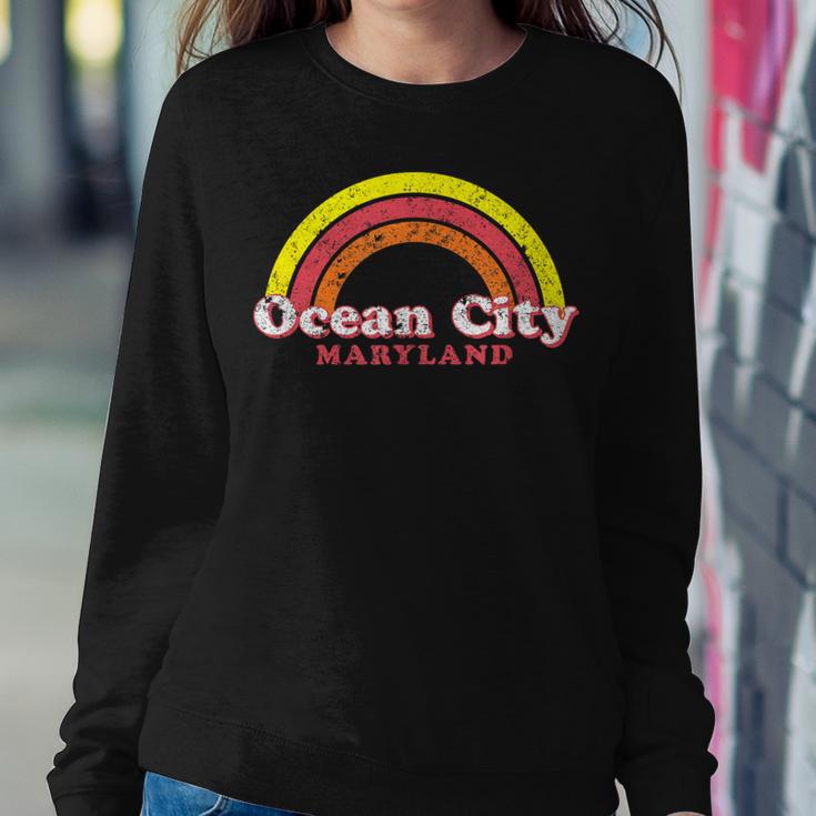 Ocean City MarylandOc Md 70S Rainbow Women Sweatshirt Unique Gifts