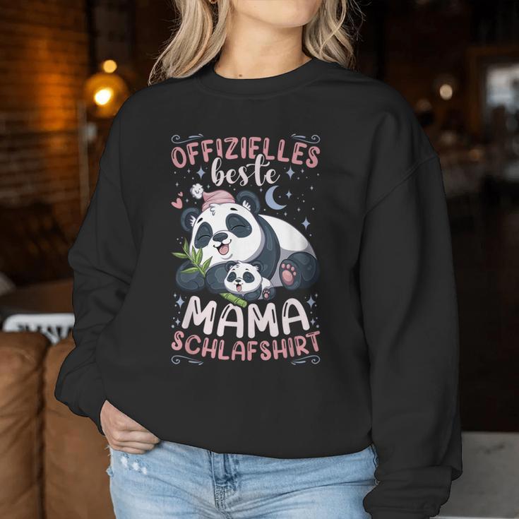 Offizielles Best Mama Schlaf Mutter Panda-Bär Mit Kind Sweatshirt Frauen Lustige Geschenke