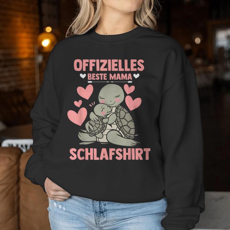 Offizielles Beste Mama Schlaf Schildkröte Muttertag Mom Sweatshirt Frauen Lustige Geschenke