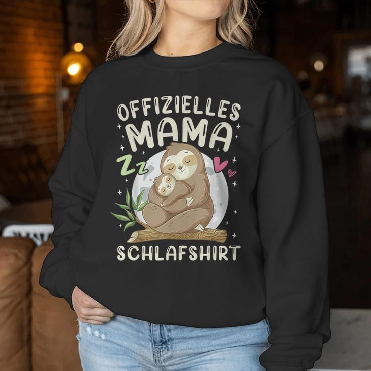 Offizielles Mama Schlaf Faultier Mutter Mit Kind Sweatshirt Frauen Lustige Geschenke