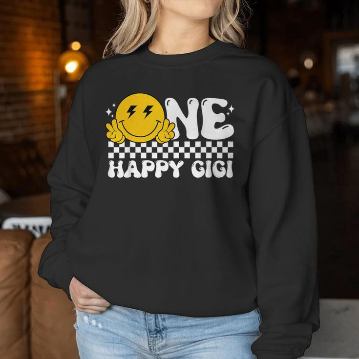 One Happy Dude Gigi Groovy 1St Birthday Family Matching Women Sweatshirt Unique Gifts