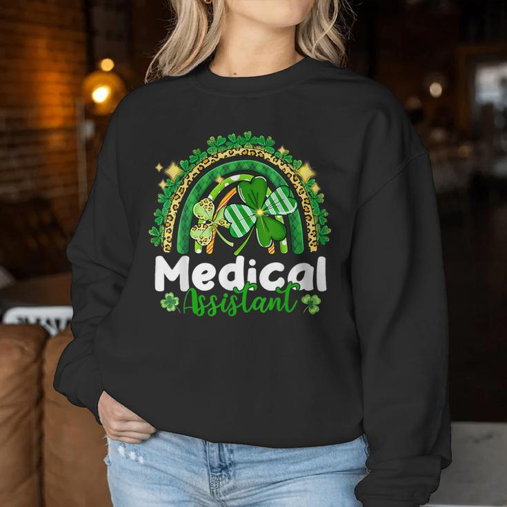 One Lucky Medical Assistant Rainbow St Patrick's Day Women Sweatshirt Personalized Gifts