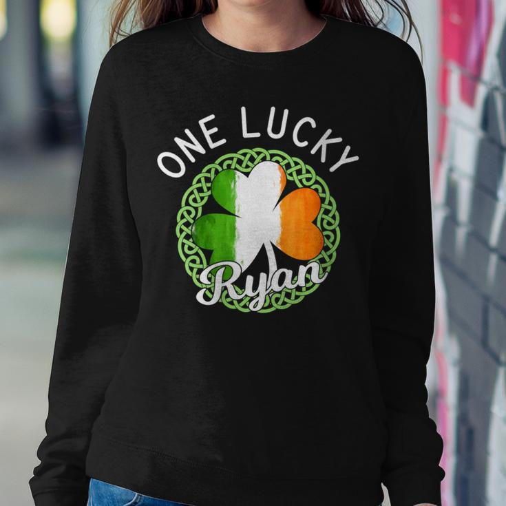 One Lucky Ryan Irish Family Name Women Sweatshirt Funny Gifts
