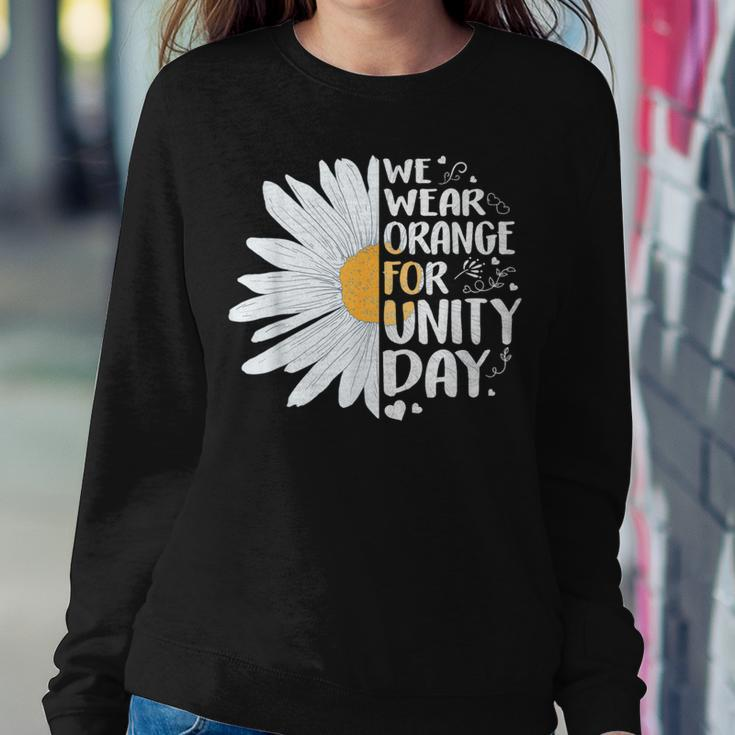 Orange Unity Day Daisy We Wear Orange For Unity Day Women Sweatshirt Unique Gifts