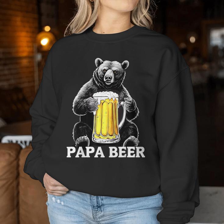 Papa Geschenk Bär Bier Bierglasatertag Lustig Papa Beer Sweatshirt Frauen Lustige Geschenke