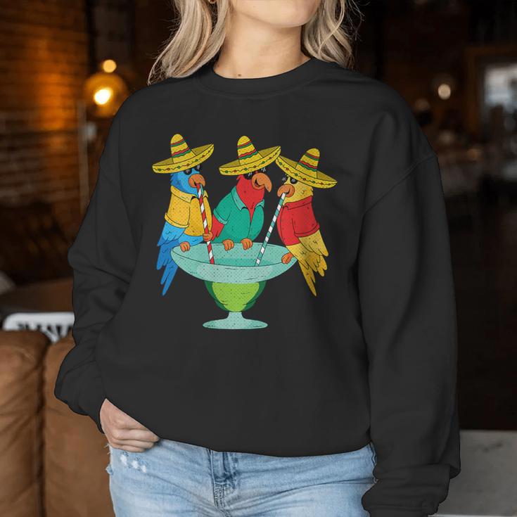 Parrot Cinco De Mayo Drinking Tequila Mexican Fiesta Women Sweatshirt Unique Gifts