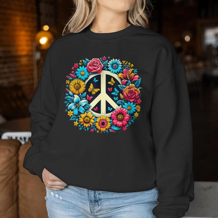 Peace Love Groovy Peace Sign Women Sweatshirt Unique Gifts