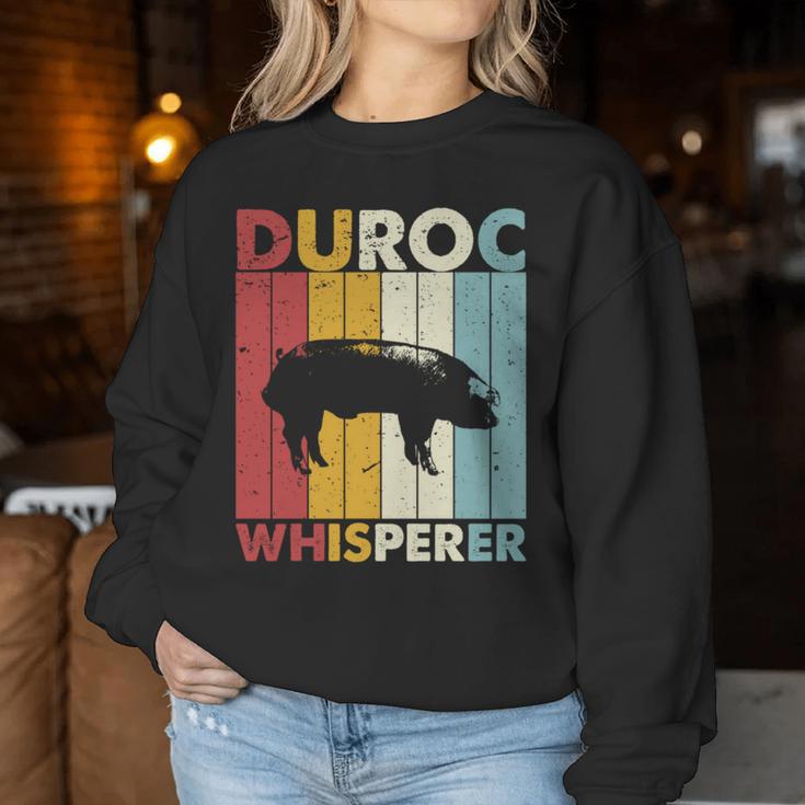 Pig Dad Mama Whisperer Farmer Breederintage Duroc Sweatshirt Frauen Lustige Geschenke