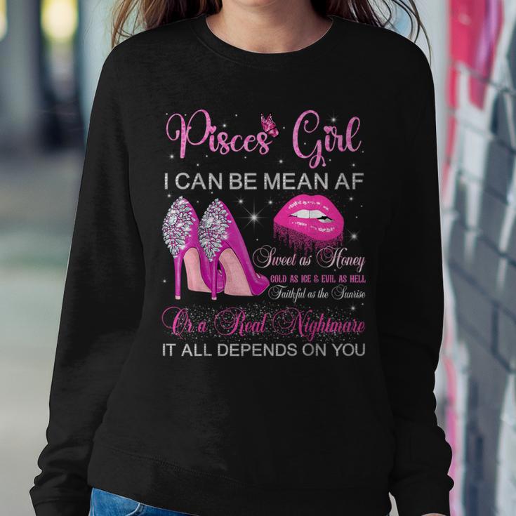 Pisces Girl Birthday High Heels Dripping Lips Women Women Sweatshirt Unique Gifts