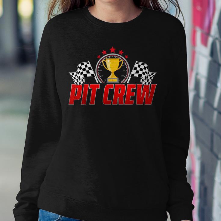 Pit Crew Family Birthday Party Racing Race Car Women Sweatshirt Unique Gifts