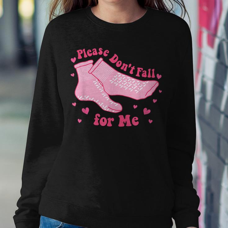 Please Don't Fall For Me Rn Pct Cna Nurse Valentine Costume Women Sweatshirt Personalized Gifts