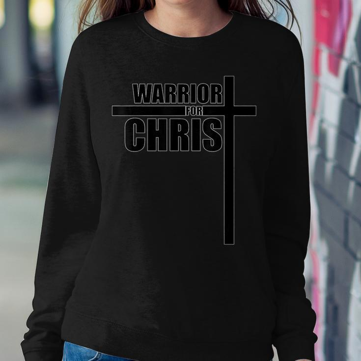 Positive And Encouraging Christian Cross Warrior For Christ Women Sweatshirt Unique Gifts