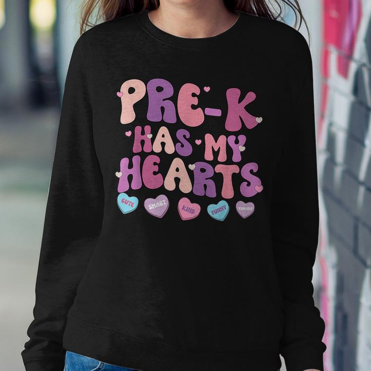 Pre-K Has My Heart Valentines Day Teacher Student Women Sweatshirt Funny Gifts