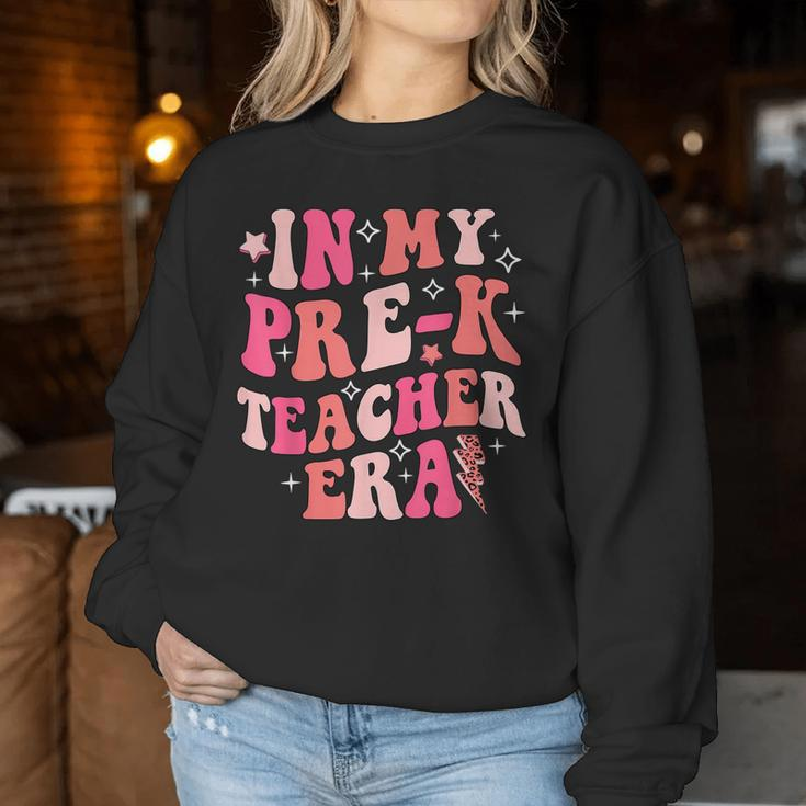In My Preschool Teacher Era Back To School Pre-K Teacher Kid Women Sweatshirt Personalized Gifts