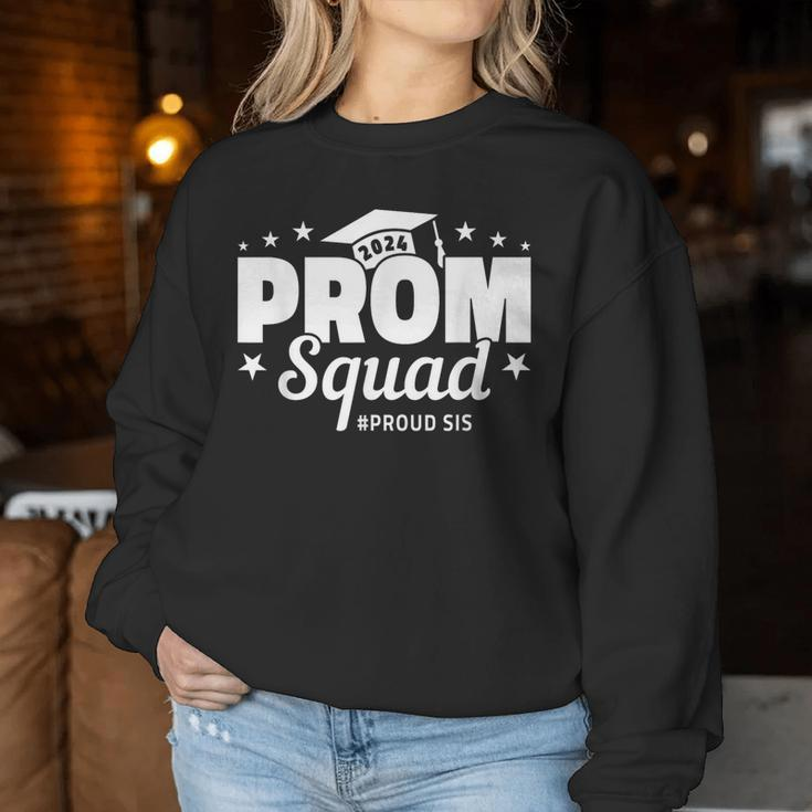 Prom Squad 2024 Proud Sister Graduate Prom Class Of 2024 Women Sweatshirt Personalized Gifts