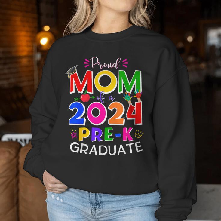 Proud Mom Of A 2024 Pre-K Graduate Senior Family Women Sweatshirt Unique Gifts