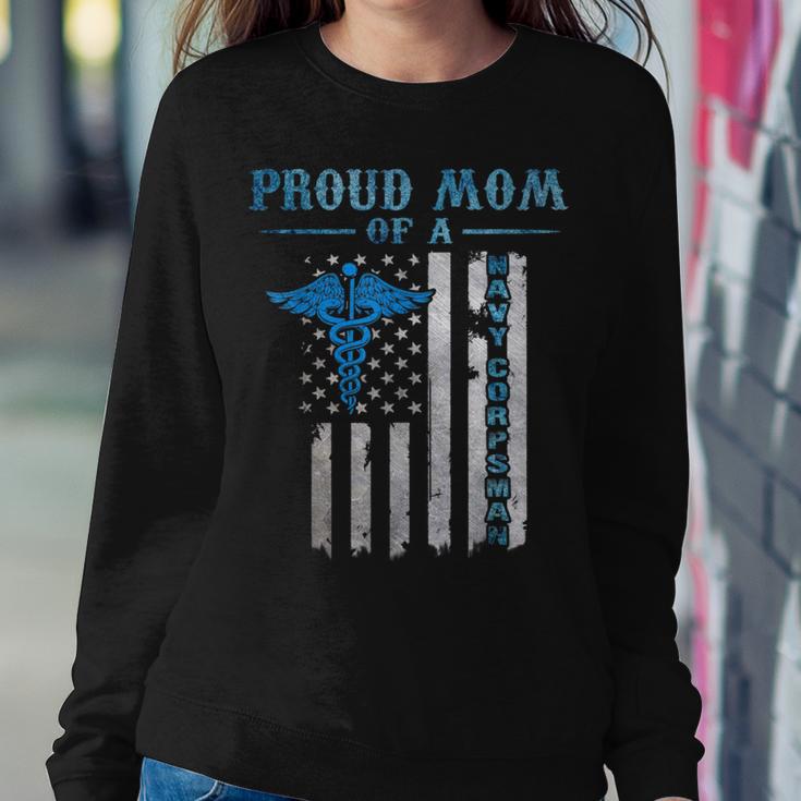 Proud Mom Of A Navy Corpsman Nursing Veteran Nurse Women Sweatshirt Unique Gifts