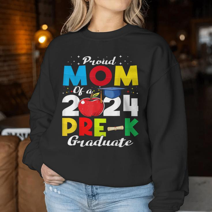 Proud Mom Of Pre-K Graduate 2024 Graduation Mom Women Sweatshirt Funny Gifts