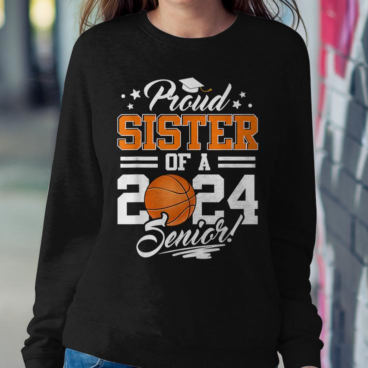Proud Sister Of A 2024 Senior Basketball Graduate Women Sweatshirt Unique Gifts