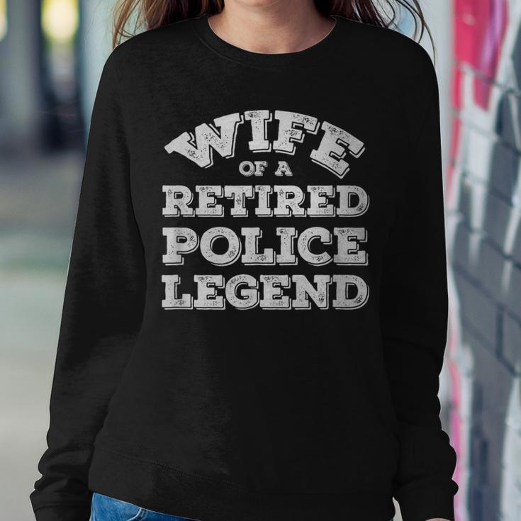 Proud Wife Of A Retired Police Officer Policeman Retirement Women Sweatshirt Unique Gifts