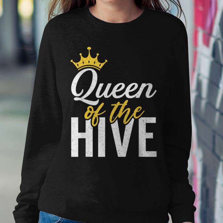 Queen Of The Hive Bee Lover Beekeeping Women Sweatshirt Unique Gifts