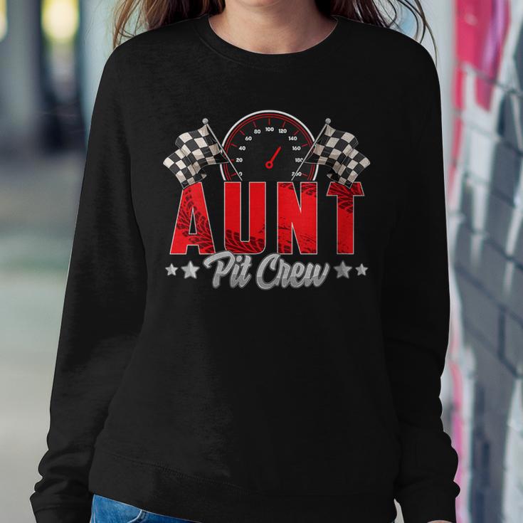 Race Car Birthday Party Racing Family Aunt Pit Crew Women Sweatshirt Unique Gifts