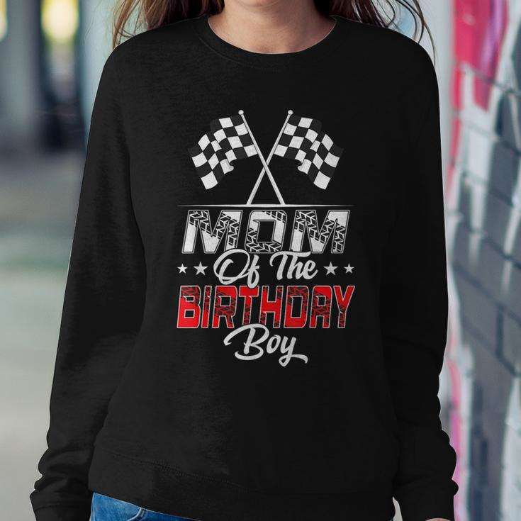 Race Car Mom Of The Birthday Boy Racing Family Pit Crew Women Sweatshirt Unique Gifts