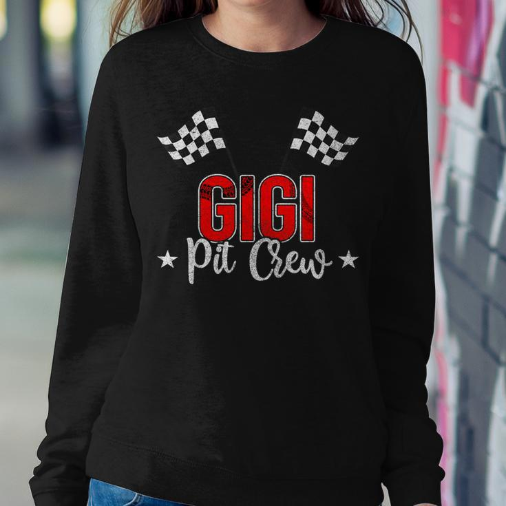Racing Car Grandma Of The Birthday Boy Gigi Pit Crew Women Sweatshirt Unique Gifts