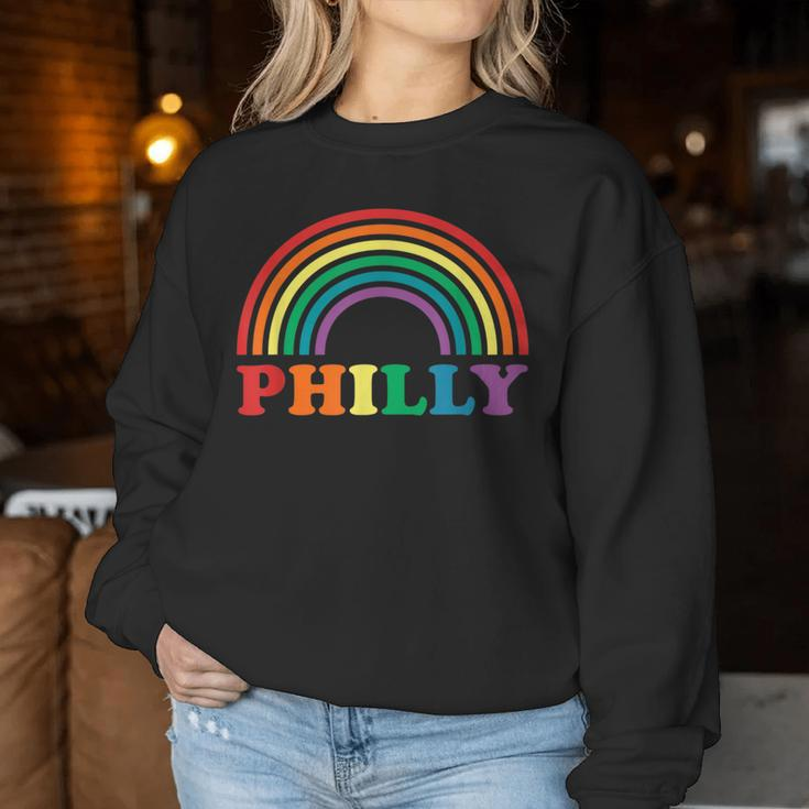 Rainbow Pride Gay Lgbt Parade Philly Philadelphia Women Sweatshirt Unique Gifts