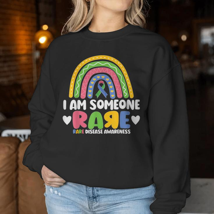 Rare Disease Day I Am Someone Rare Rainbow Zebra Ribbon Women Sweatshirt Personalized Gifts