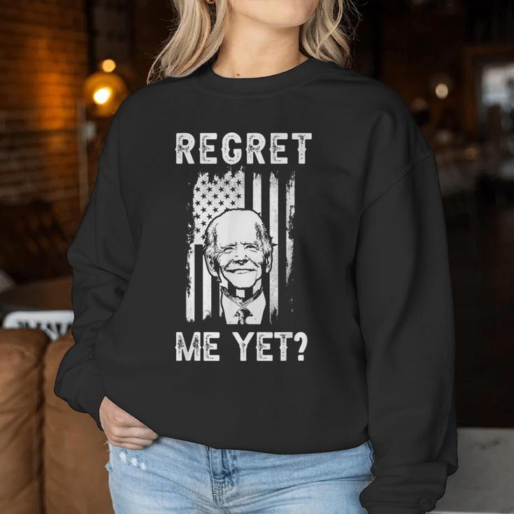 Regret Me Yet Sarcastic Let's Go Brandon Usa Flag Women Sweatshirt Unique Gifts