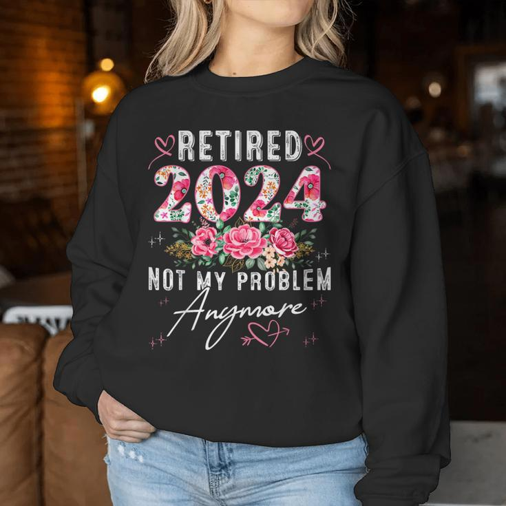 Retired 2024 Retirement For 2024 Floral Women Sweatshirt Unique Gifts