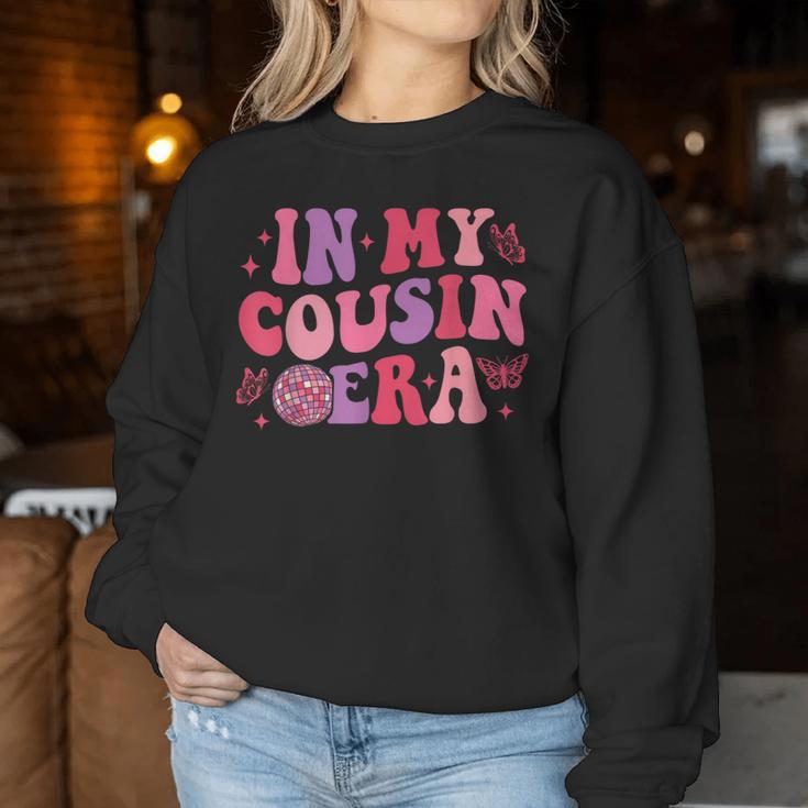 Retro Groovy In My Cousin Era Cool Cousin Toddler Kid Women Sweatshirt Unique Gifts