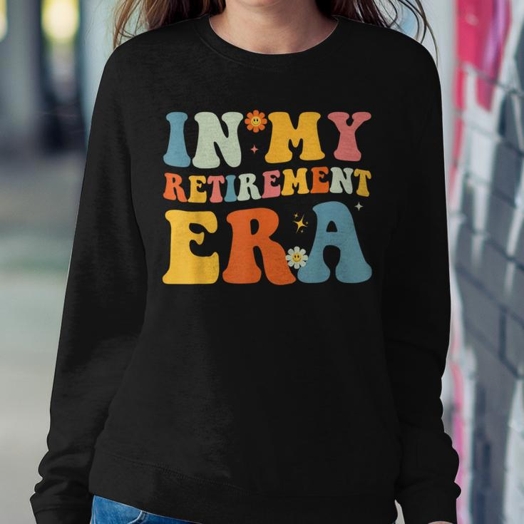 Retro Groovy In My Retirement Era Teacher Retired 2024 Women Sweatshirt Unique Gifts