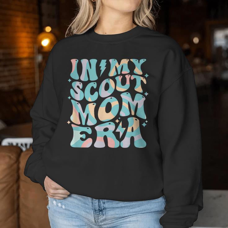 Retro Groovy In My Scout Mom Era Mother's Day Women Sweatshirt Unique Gifts