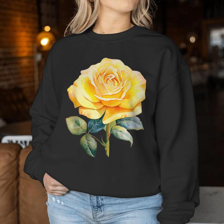 Rose Flower Yellow Floral Women Sweatshirt Funny Gifts