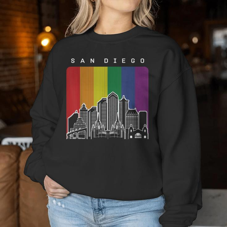 San Diego California Lgbt Pride Rainbow Flag Women Sweatshirt Unique Gifts
