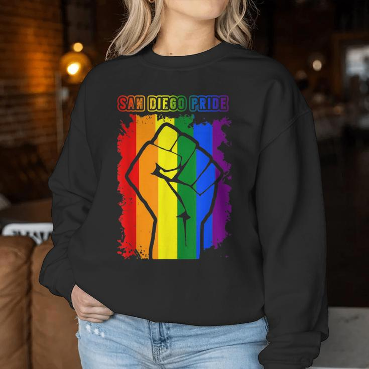 San Diego Lgbt Pride Month Lgbtq Rainbow Flag Women Sweatshirt Unique Gifts