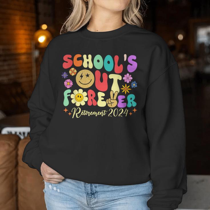 School's Out Forever Retirement 2024 Retired Teacher Summer Women Sweatshirt Unique Gifts