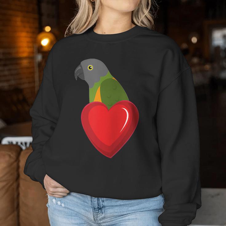 Senegal African Parrot Heart Pocket Women Sweatshirt Unique Gifts