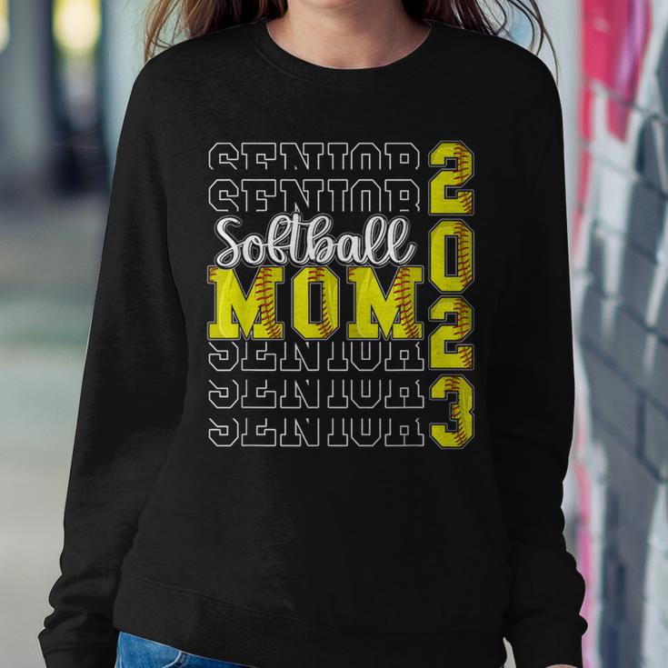 Senior Softball Mom 2023 Sport Lover Proud Mom Graduation Women Sweatshirt Unique Gifts