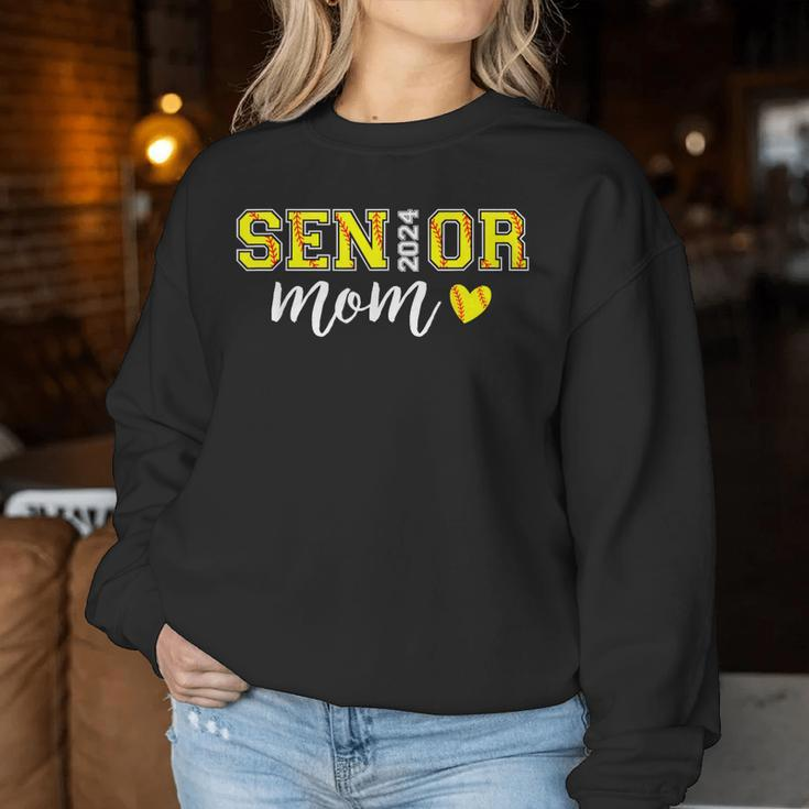 Senior Softball Mom Class Of 2024 Senior Mama Women Sweatshirt Funny Gifts